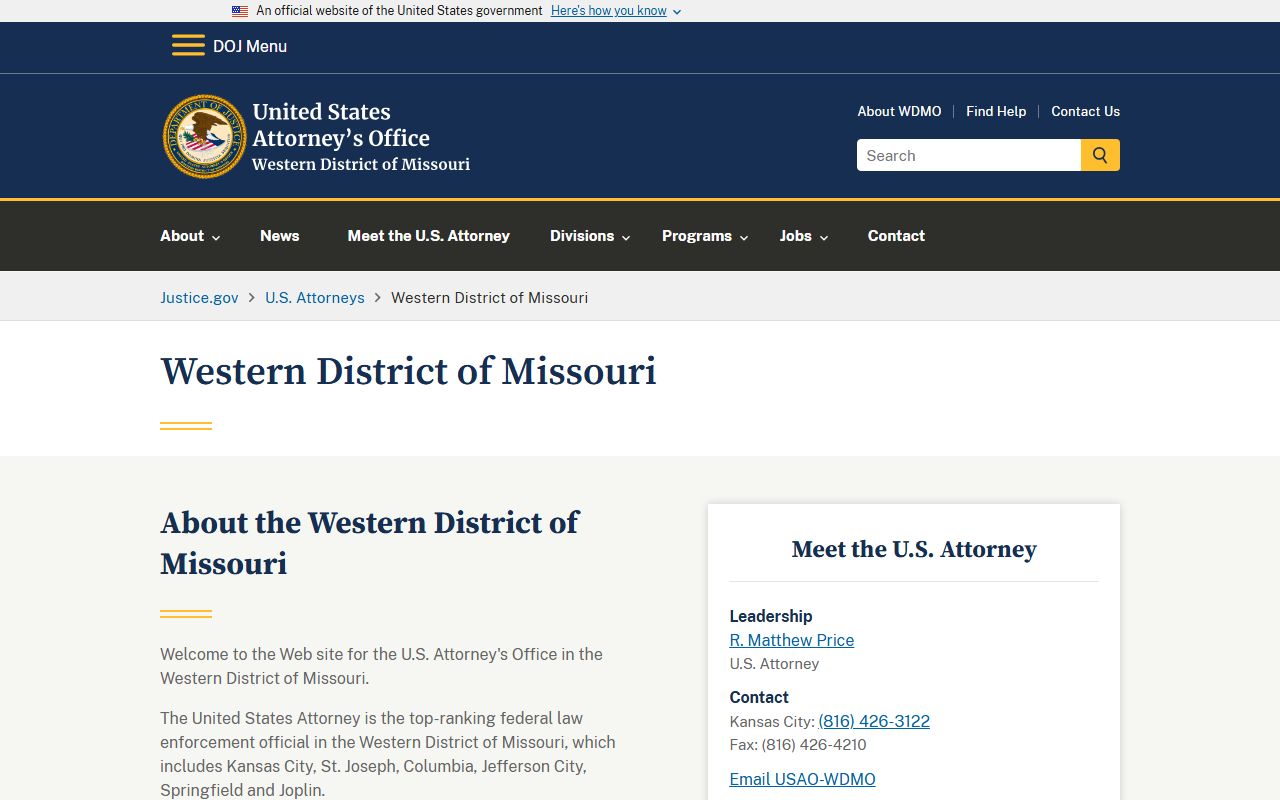 Ray County criminal court records U.S. Attorney Western District of Missouri