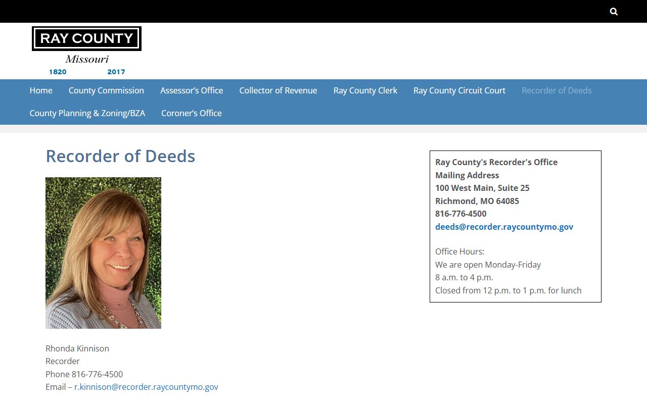 Ray County Court records Recorder of Deeds marriage records