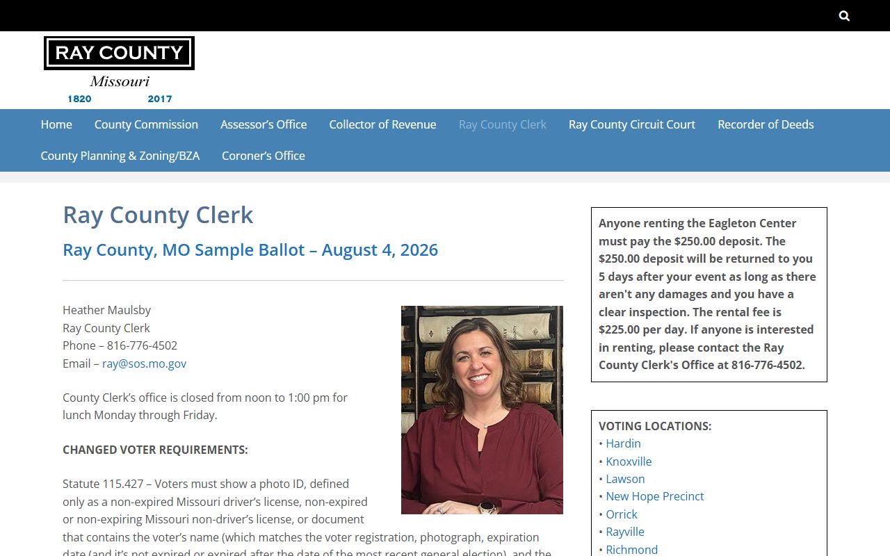 Ray County Court records County Clerk Sunshine requests